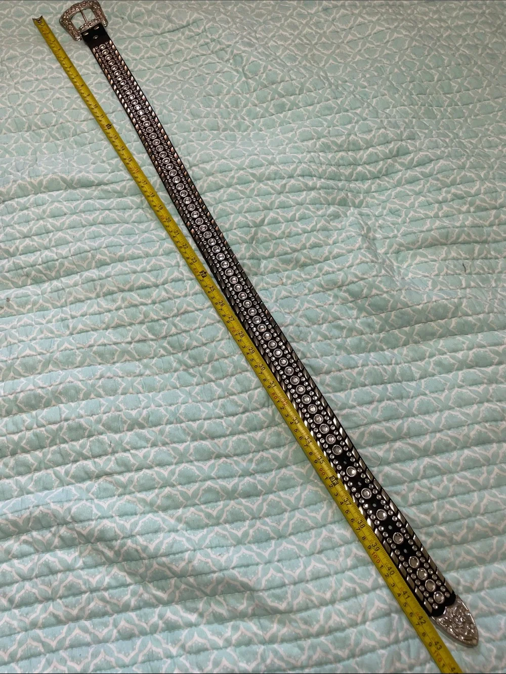 Statement Crystal studded Italian made belt